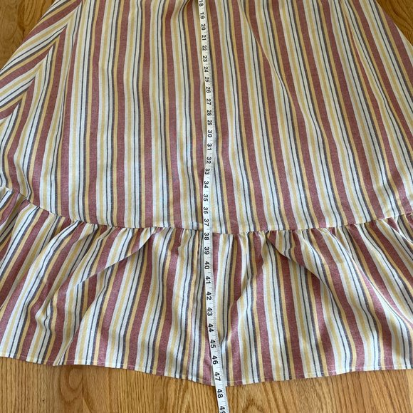 SHEIN VCAY Cutout Detail Striped Ruffle Hem Halter Dress Multicolor Size XS - Picture 9 of 12